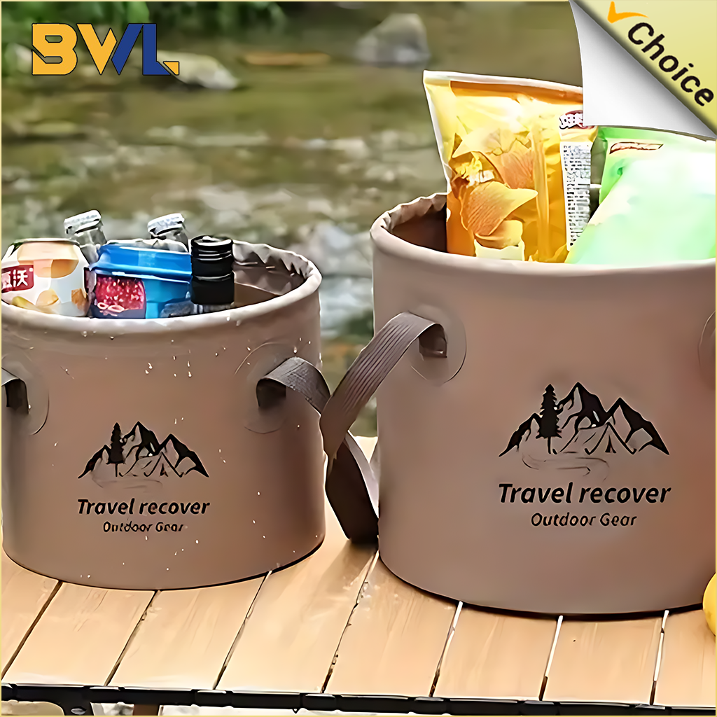 Outdoor Camping Bathroom - 5/10/20L Folding Portable Bucket with Cover