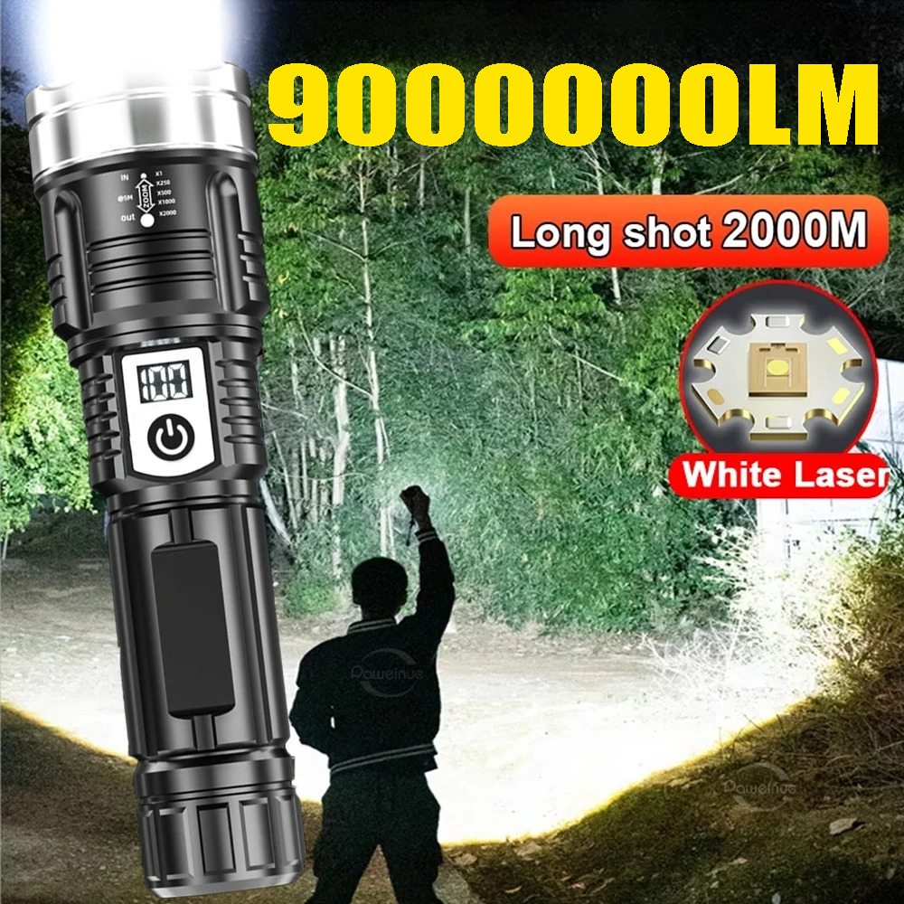 Outdoor Camping Lamp - High Power 200000LM LED Flashlight Built-in