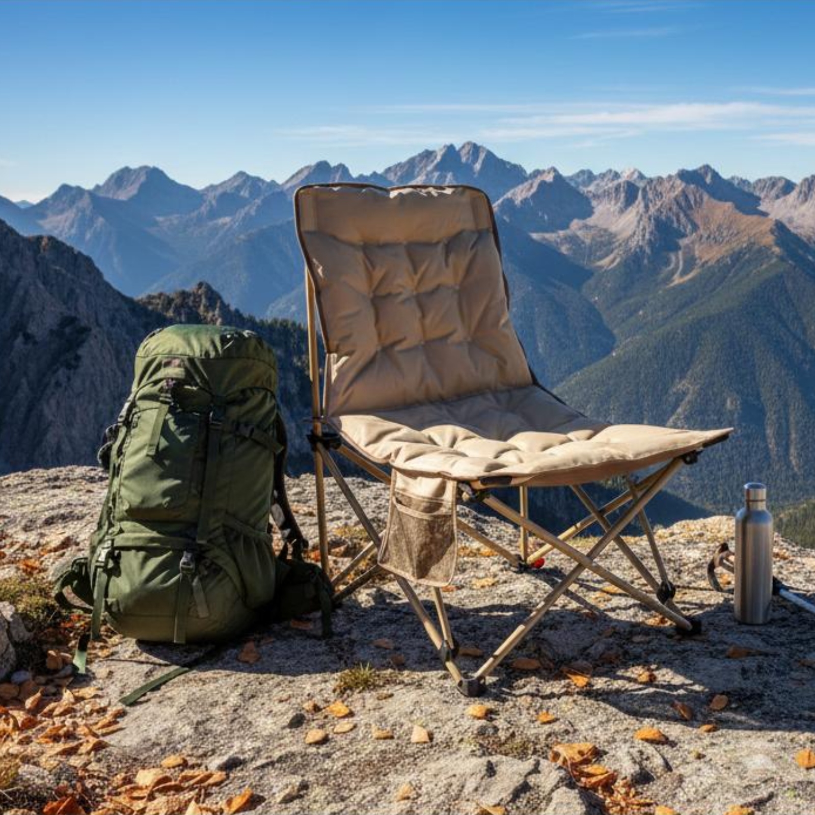 Outdoor Camping Lounge Chairs - Padded Recliner Chair Thickened Camping Recliner