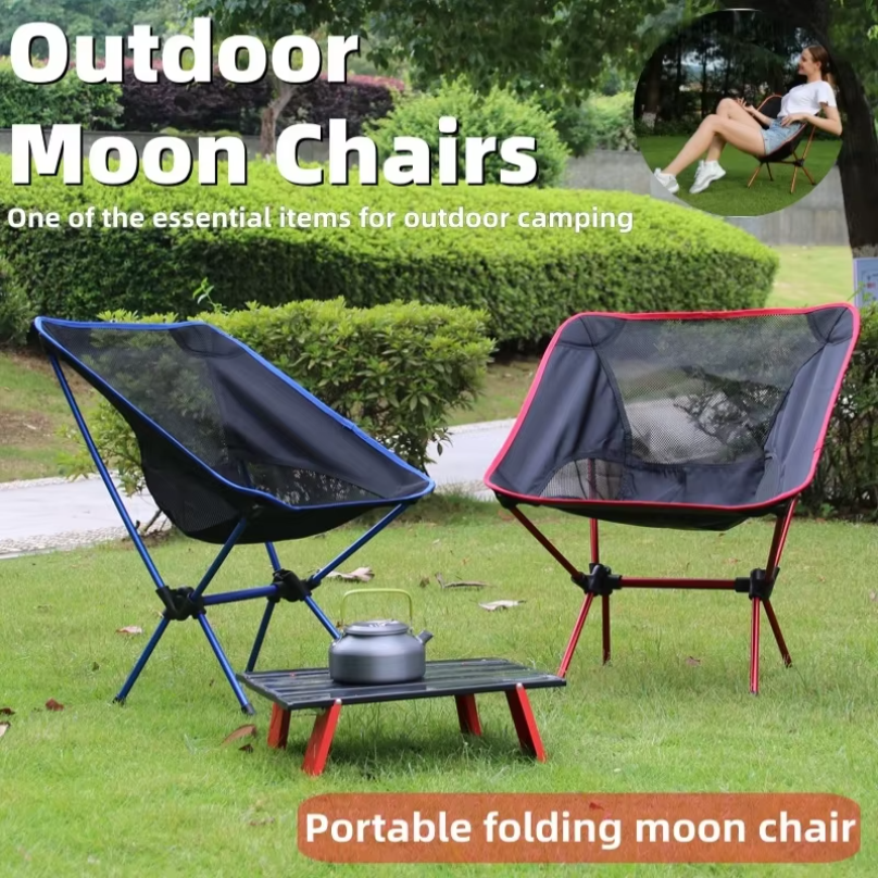 Outdoor Camping Lounge Chairs - Portable outdoor folding chair, ultra-light camping