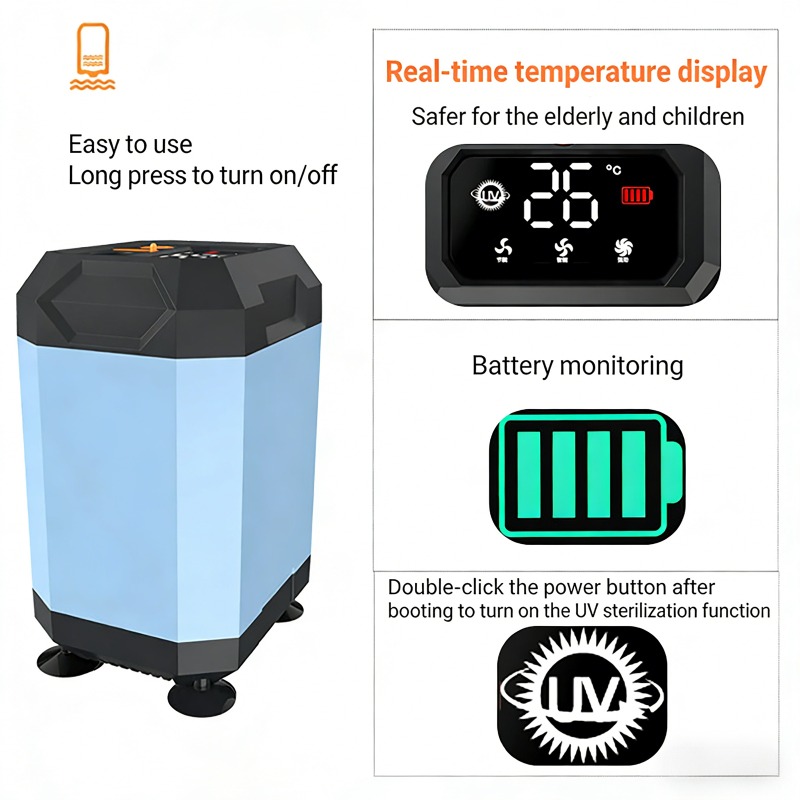 Outdoor Camping Bathroom - 5400mAh/9000mAh Outdoor Portable Camping Shower with