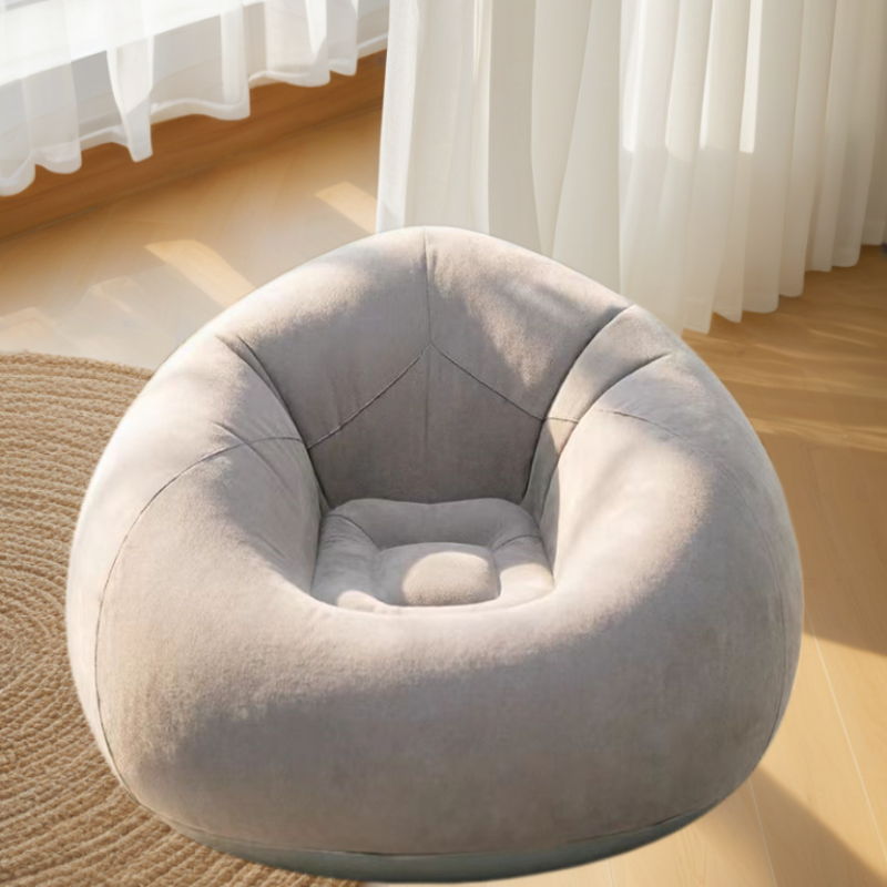 Outdoor Camping Lounge Chairs - Portable Inflatable Round Air Sofa Soft