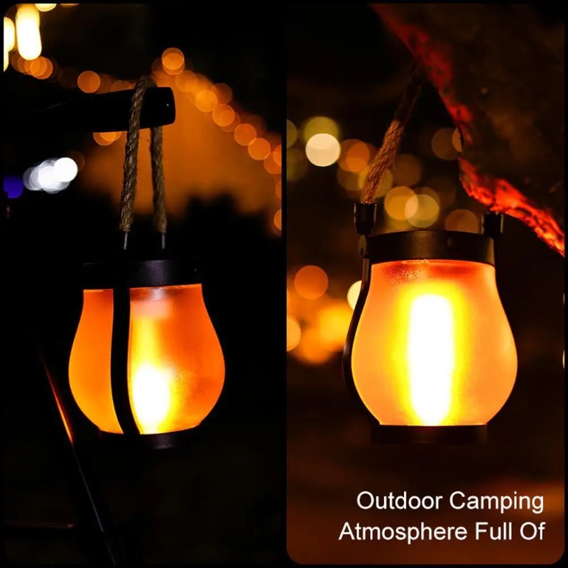 Solar Flame Lamp USB Rechargea - Camping Solar Lantern avis et prix