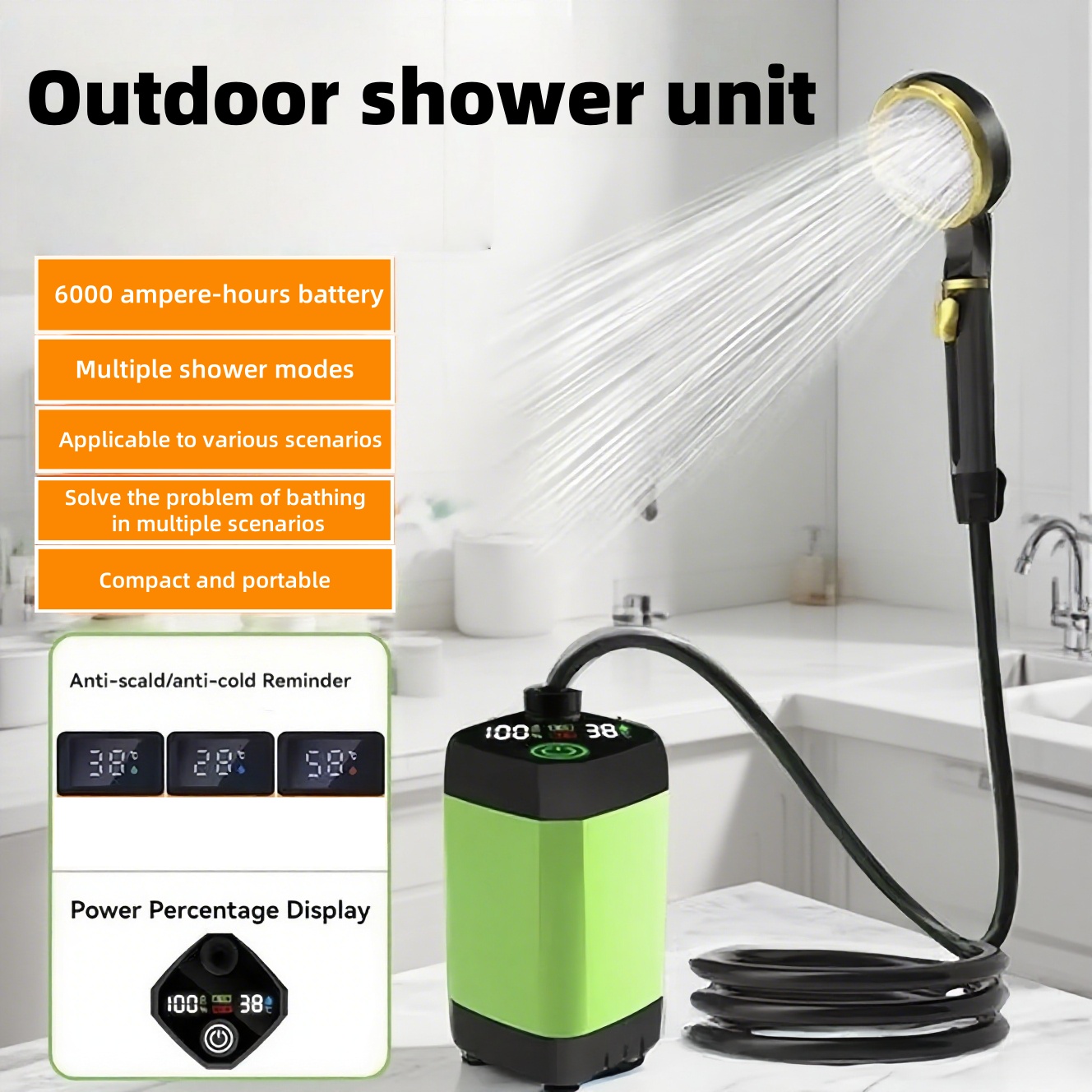 Portable Outdoor Electric Show - Outdoor Camping Bathroom avis et prix