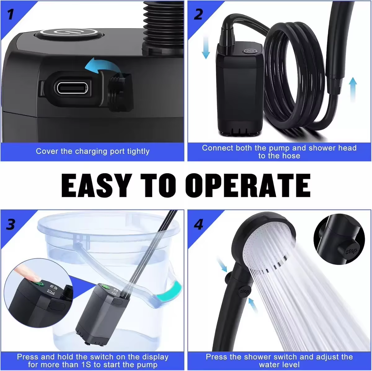 Portable Outdoor Electric Show - Outdoor Camping Bathroom avis et prix