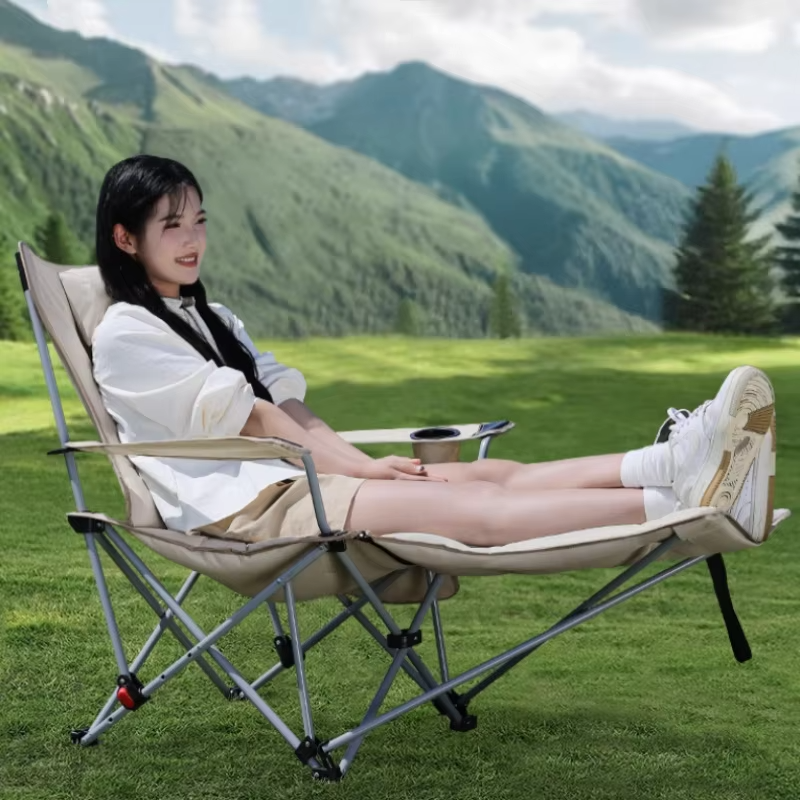 Folding Recliner Portable Camp - Outdoor Camping Lounge Chairs avis et prix
