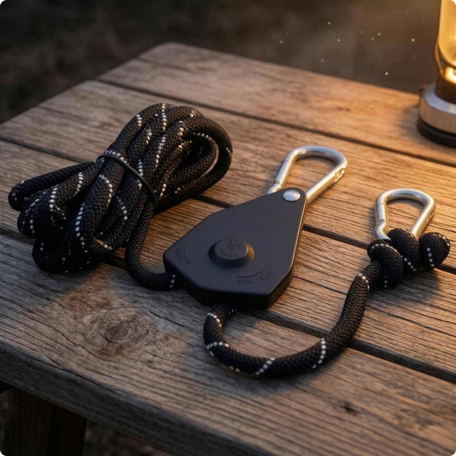 Pulley Tent Rope Carabiner Hoo - Outdoor Camping Guy avis et prix
