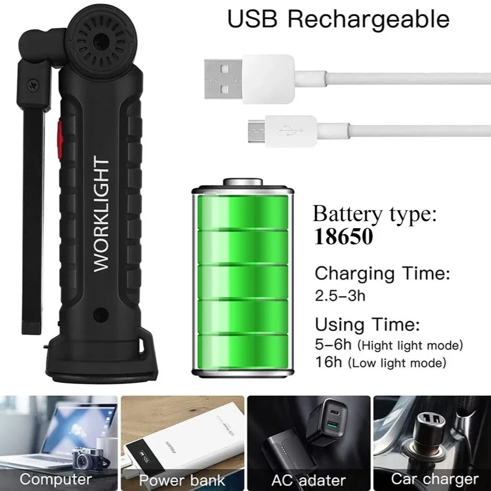 Portable COB LED Flashlight US - Outdoor Camping Lamp avis et prix