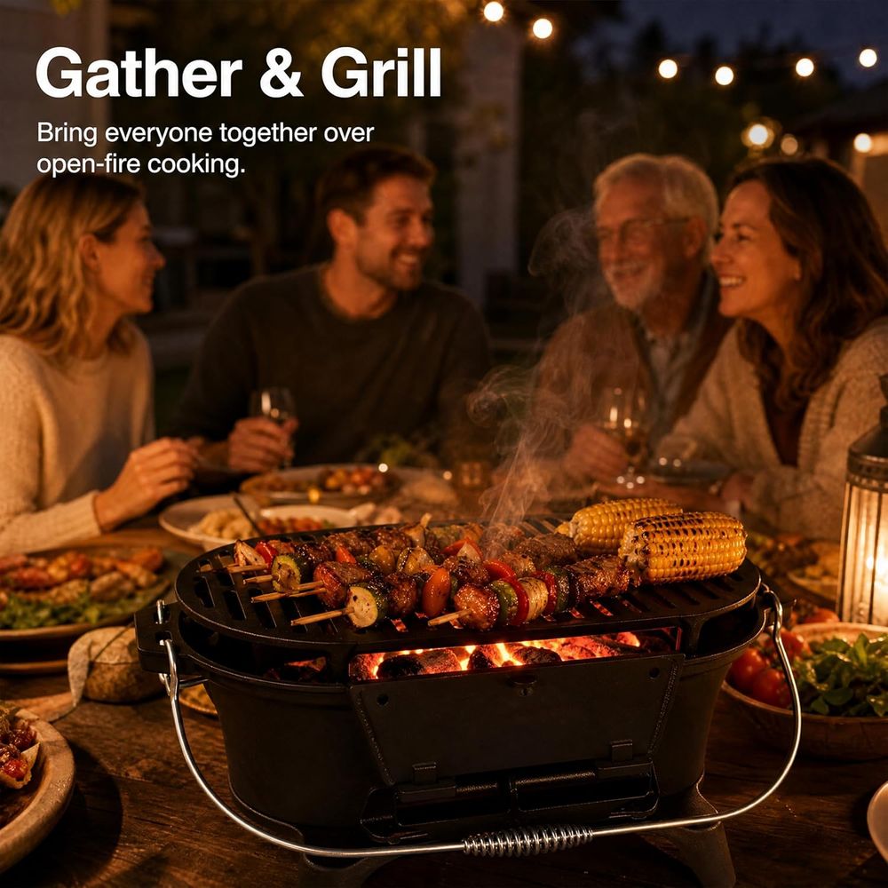 Portable Cast Iron Hibachi Gri - Japanese Outdoor Camping avis et prix