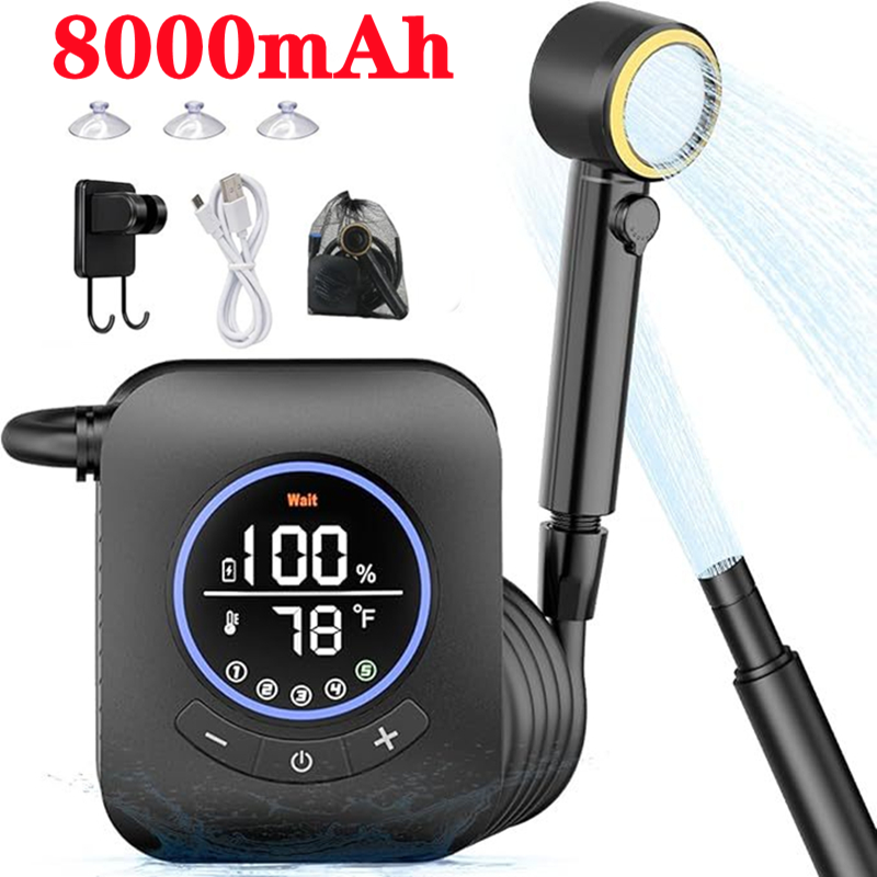 Camping Shower 3.6V 8000mAh IP - Outdoor Camping Bathroom avis et prix