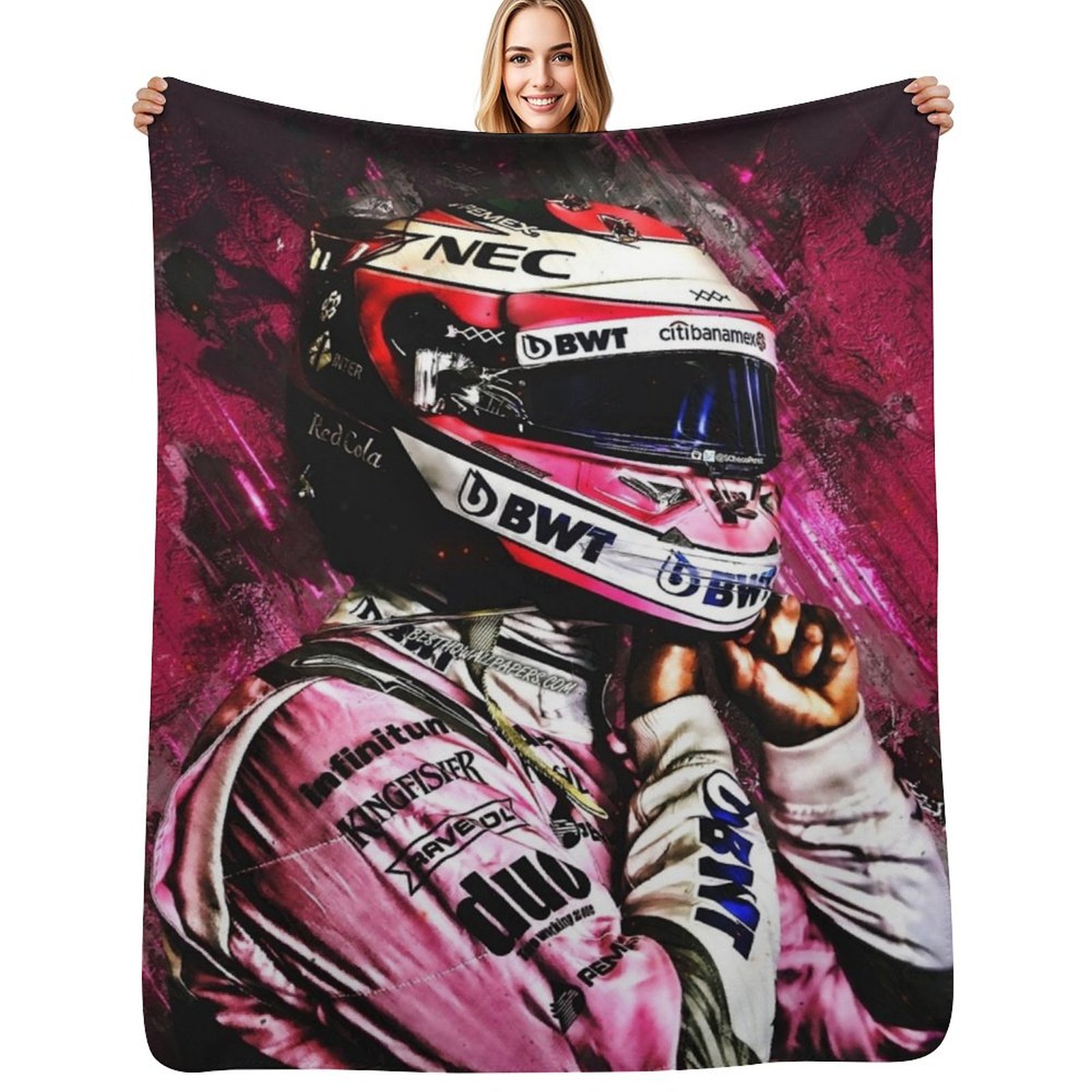 sergio p??rez wallpaper Throw  - Outdoor Camping Wallpaper avis et prix