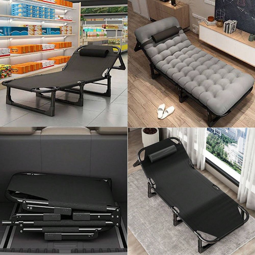 Cot, 4 Positions Adjustable Re - Outdoor Camping Lounge Chairs avis et prix