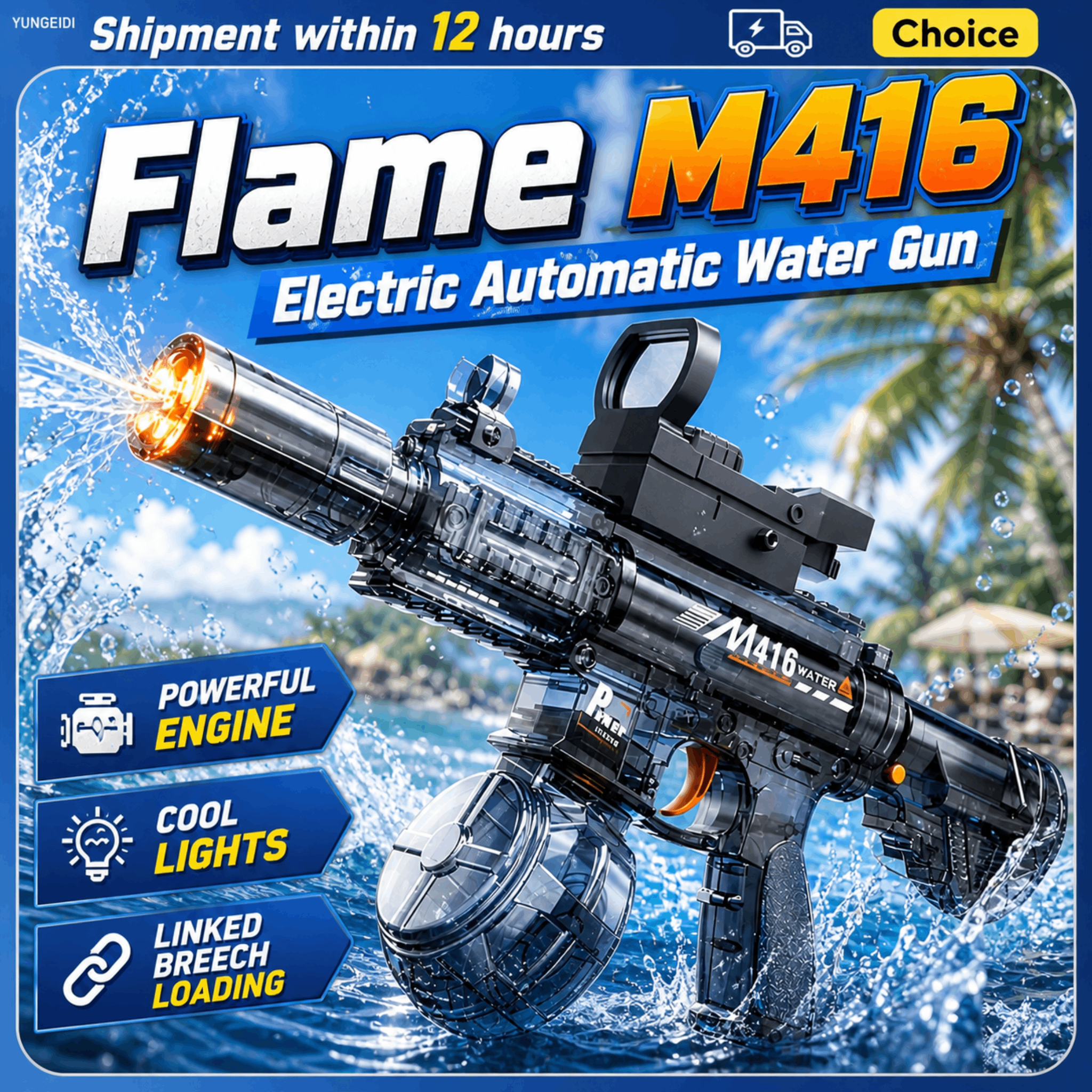 Electric Water Gun Flashing Li - Outdoor Camping Games For Kids avis et prix