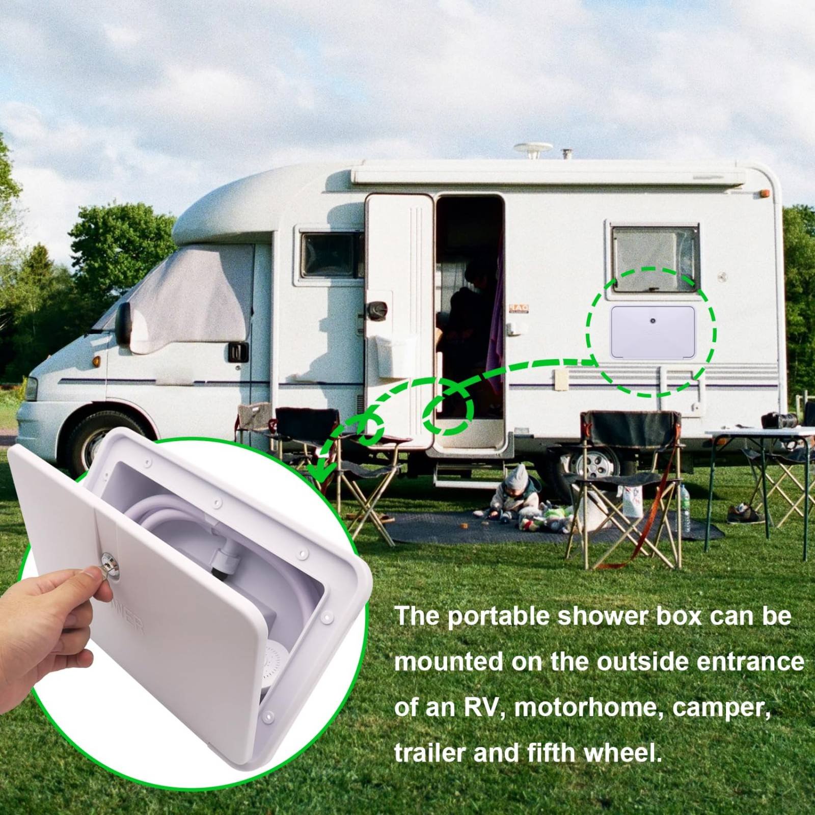 RV Exterior Shower Box Compact - Outdoor Camping Gear avis et prix