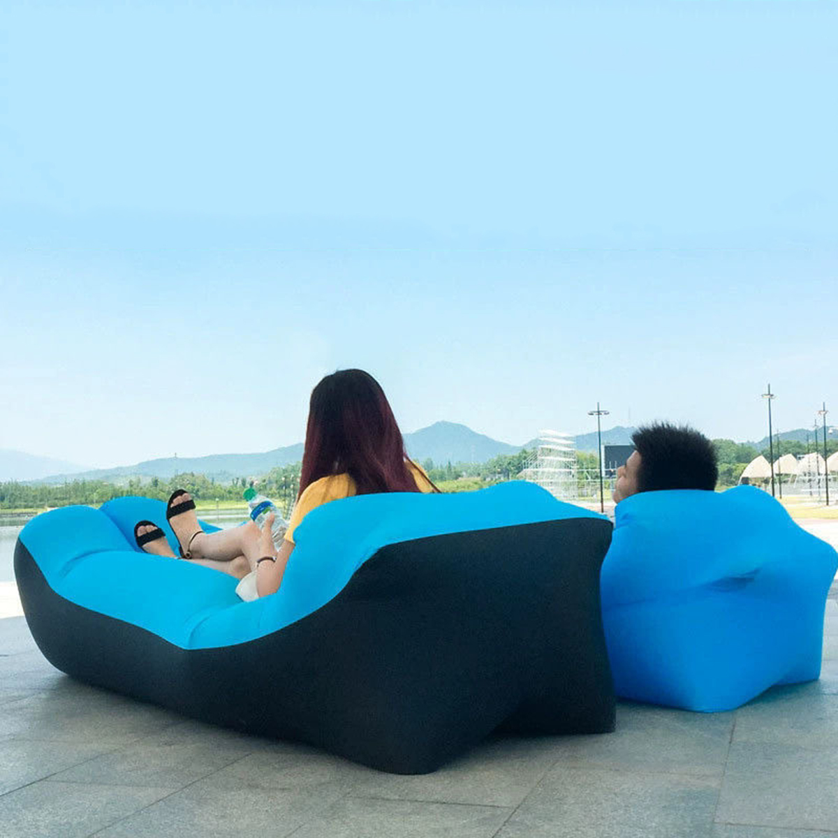 Portable Inflatable Bed, Outdo - Outdoor Camping Lounge Chairs avis et prix