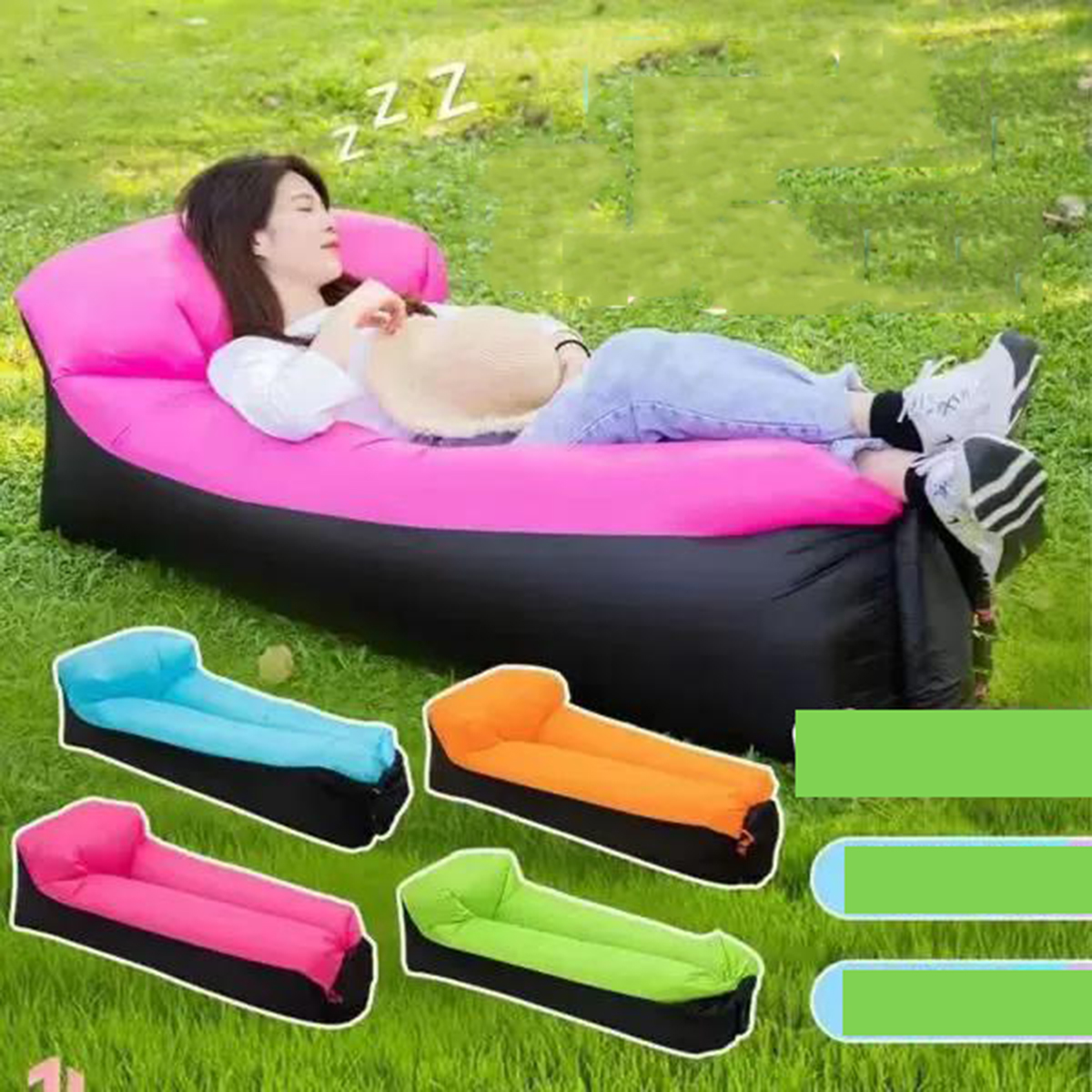 Portable Inflatable Bed, Outdo - Outdoor Camping Lounge Chairs avis et prix