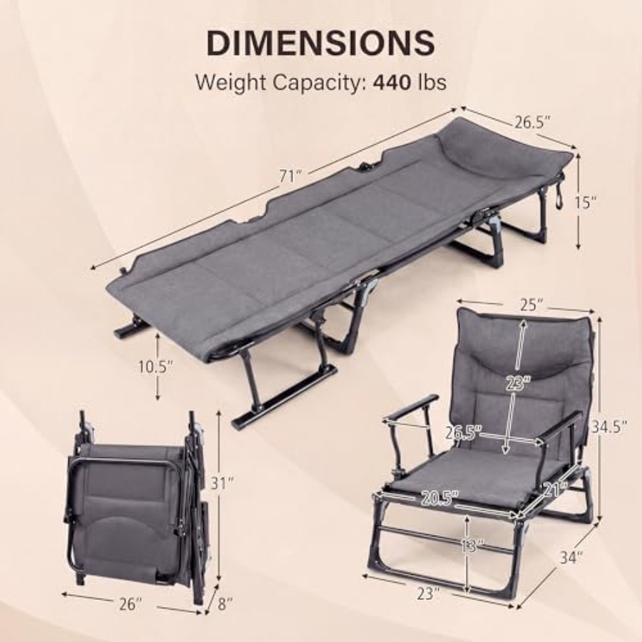 Outdoor Convertible Lounge Cha - Outdoor Camping Lounge Chairs avis et prix