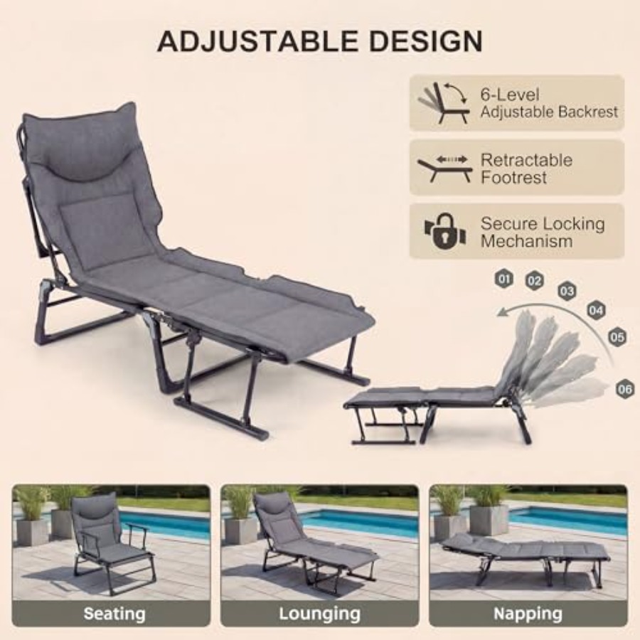 Outdoor Convertible Lounge Cha - Outdoor Camping Lounge Chairs avis et prix