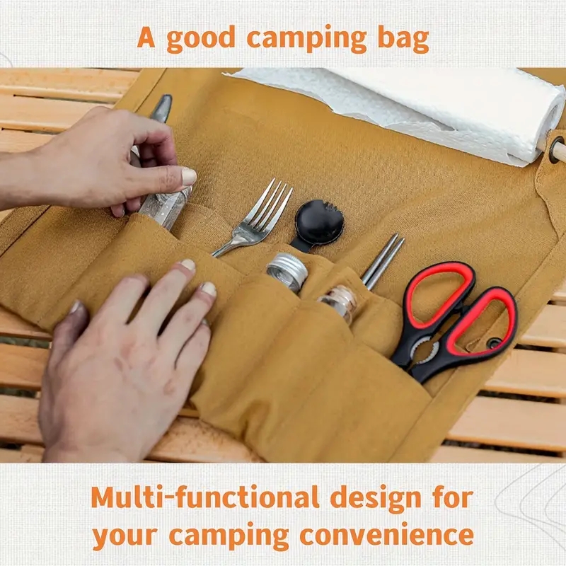 Outdoor Canvas Utensil Organiz - Outdoor Camping Wallpaper avis et prix