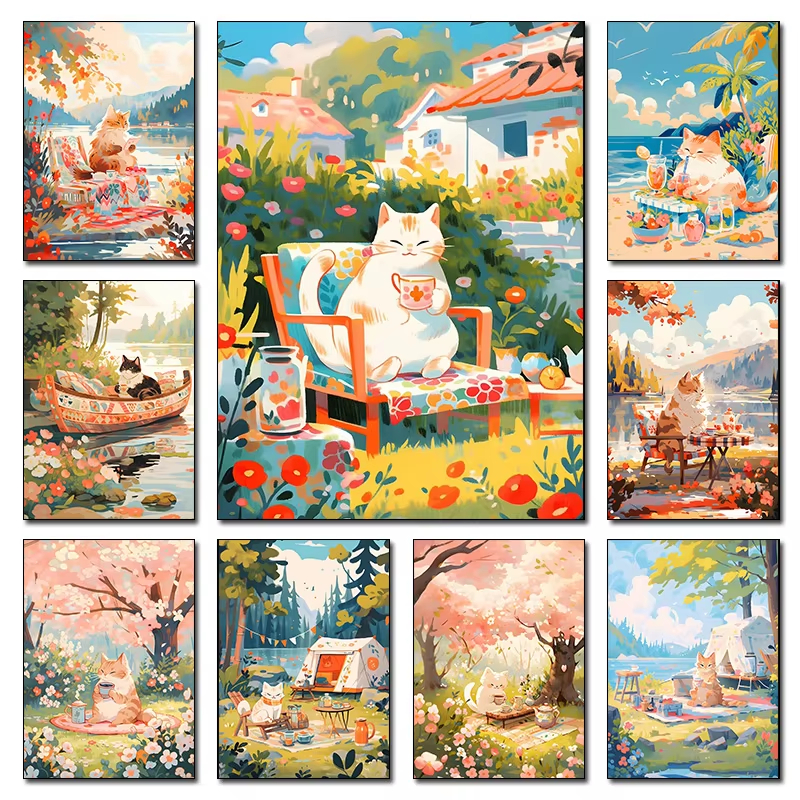 5D DIY Full Drill Diamond Pain - Outdoor Camping Wallpaper avis et prix