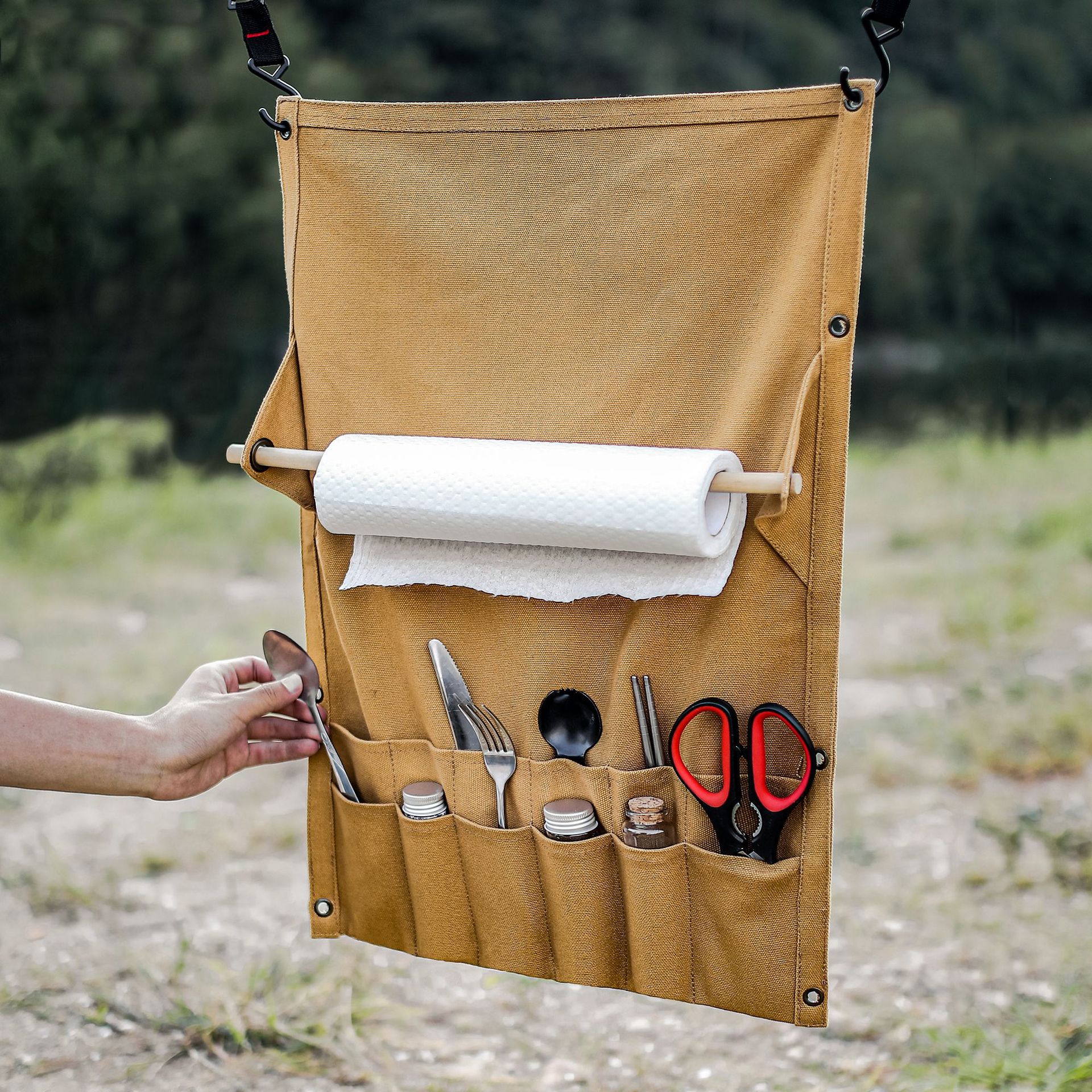 Outdoor Canvas Utensil Organiz - Outdoor Camping Wallpaper avis et prix