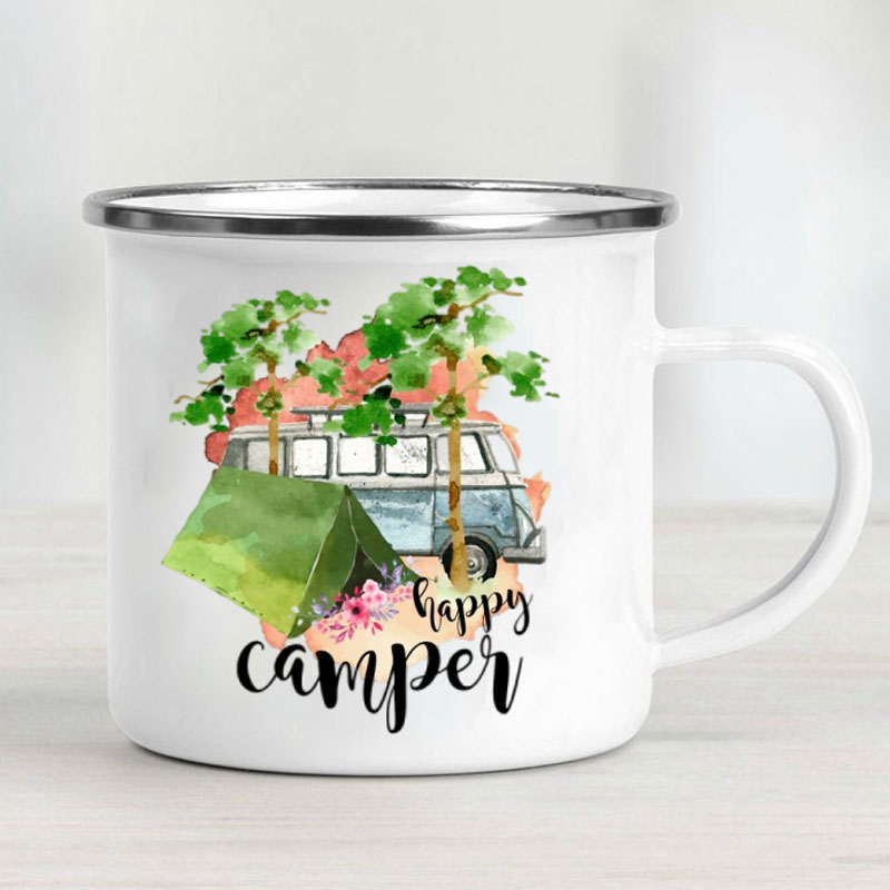 Camping Car Enamel Mug Adventu - Outdoor Camping Ideas avis et prix