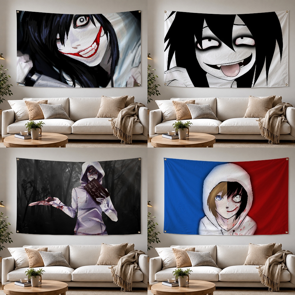 Cartoon Jeff the Killer wallpa - Outdoor Camping Wallpaper avis et prix