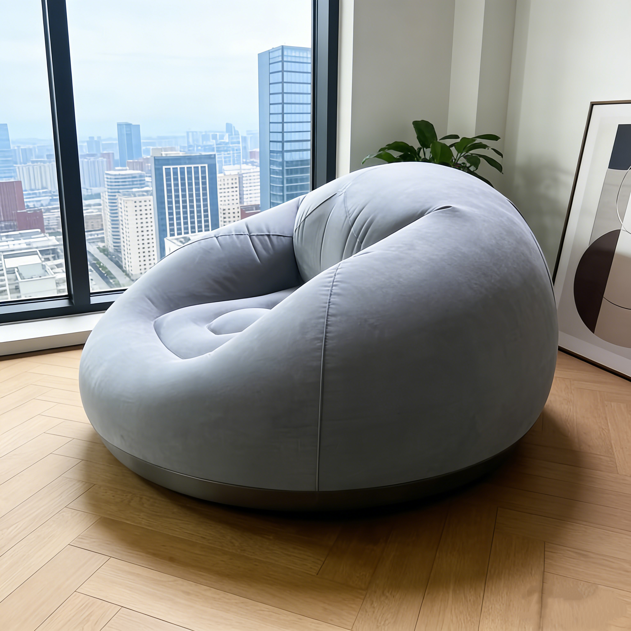 Portable Inflatable Round Air  - Outdoor Camping Lounge Chairs avis et prix