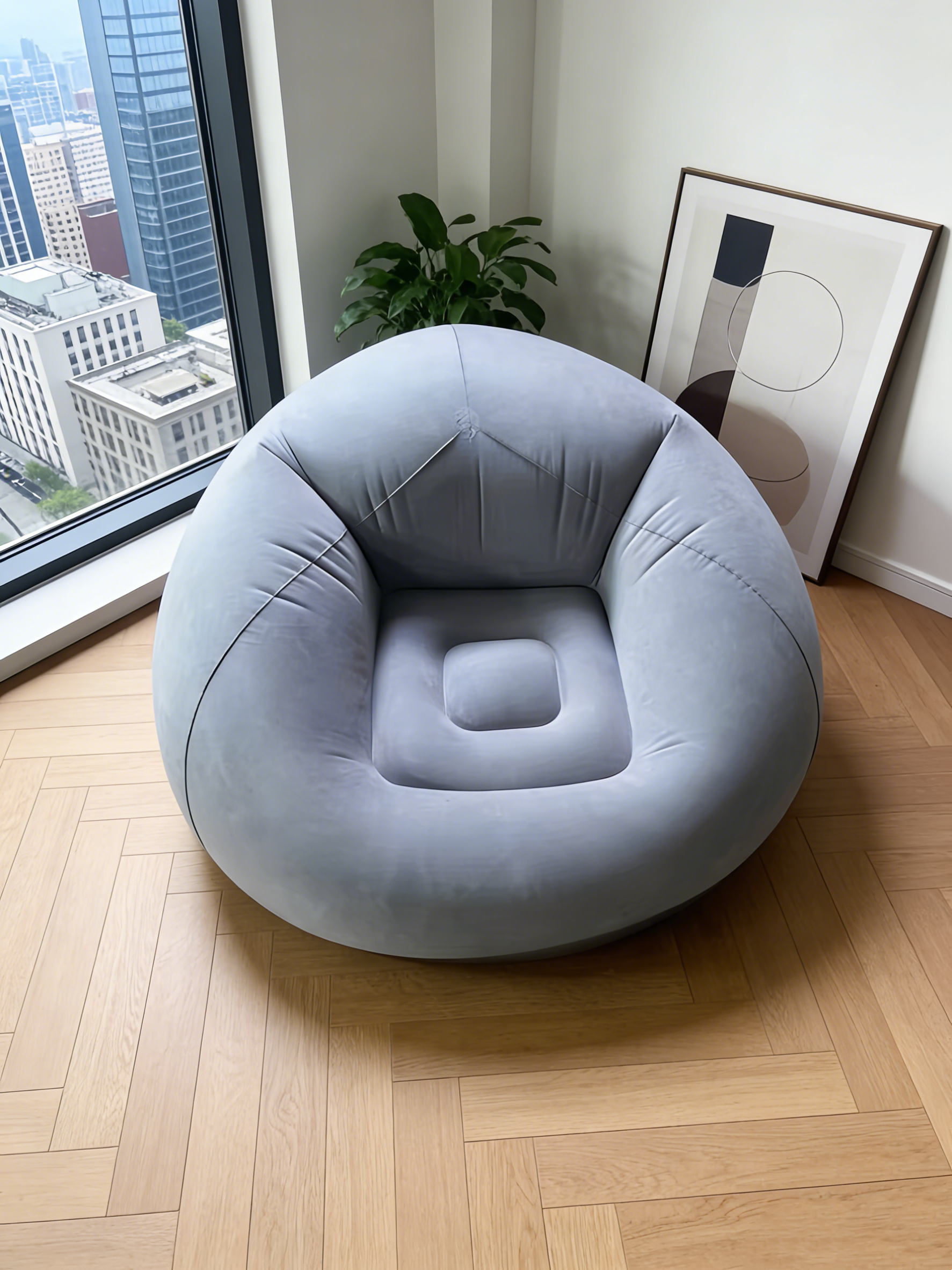 Portable Inflatable Round Air  - Outdoor Camping Lounge Chairs avis et prix